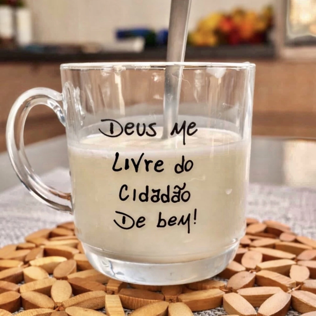 Caneca de chá "Deus me livre do cidadão de bem"
