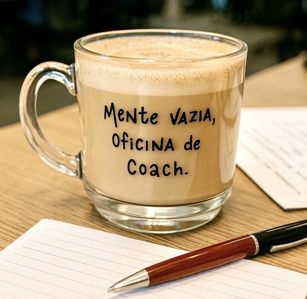 Caneca de chá "Mente vazia, oficina de Coach"