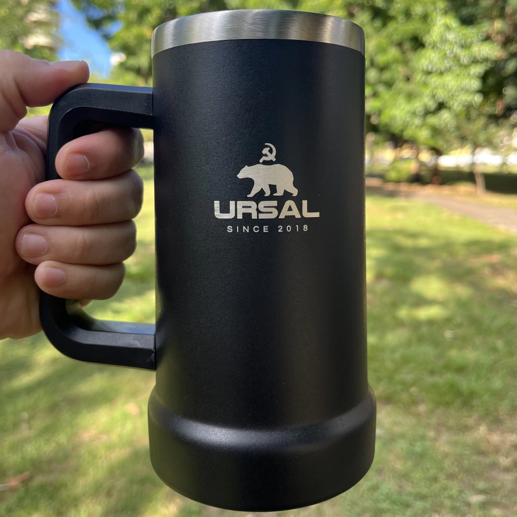 Caneca térmica URSAL - preta (700ml)