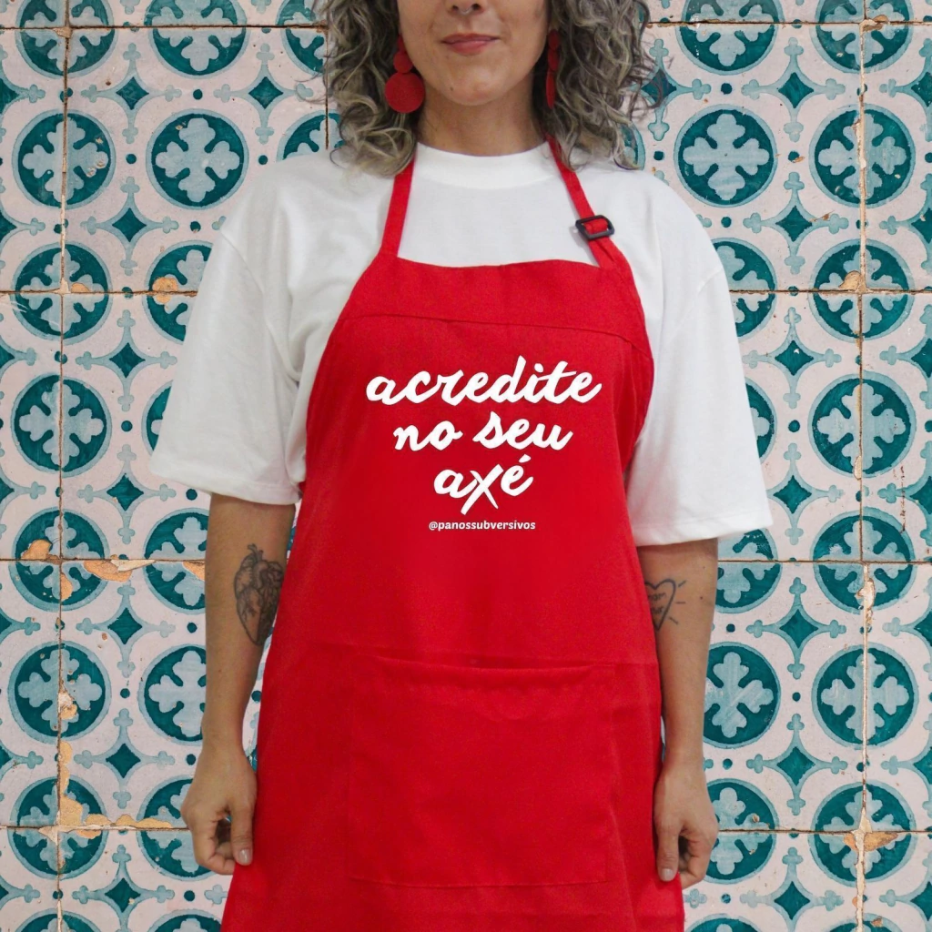 Avental Vermelho - ACREDITE NO SEU AXÉ