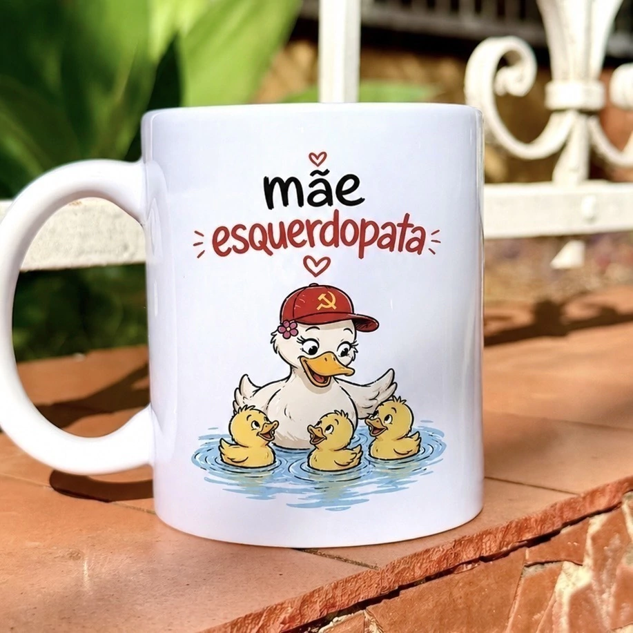 Caneca "Mãe esquerdopata" (330ml)