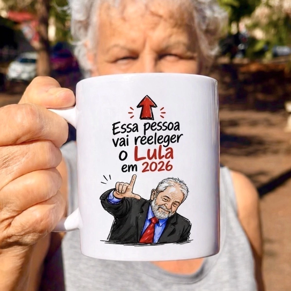 Caneca "Essa pessoa vai reeleger o Lula em 2026" (330ml)