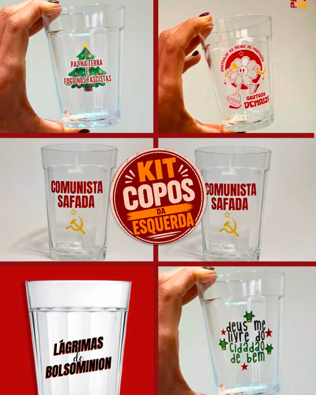 Kit 08 - Copos da Esquerda