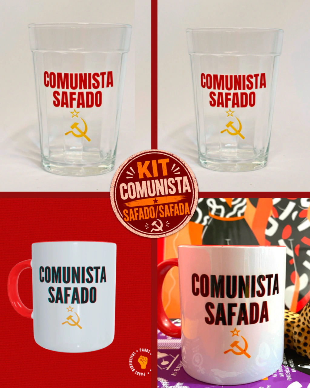 Kit 12 - Comunista Safado/Safada