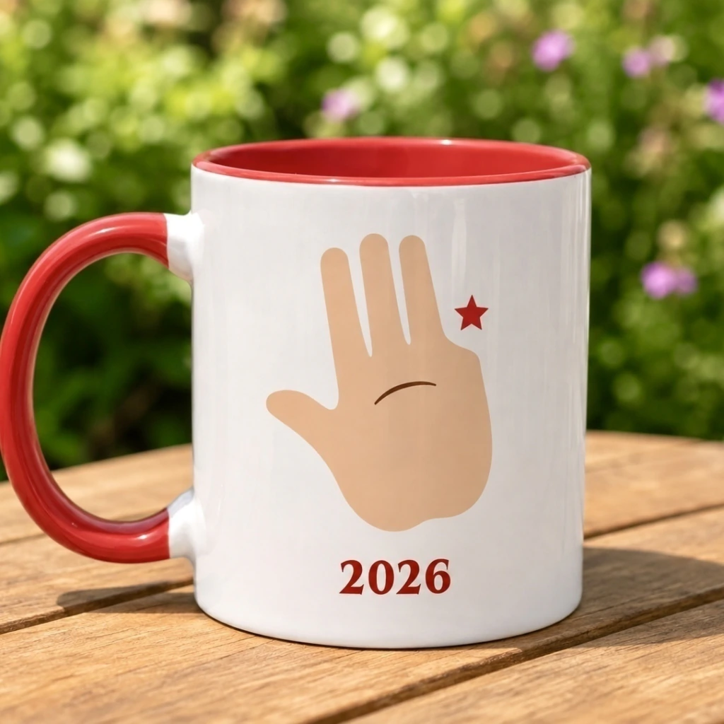 Caneca "Mão Lula 2026" (330ml)